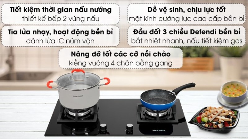 Bếp ga &acirc;m Modena BH 4724