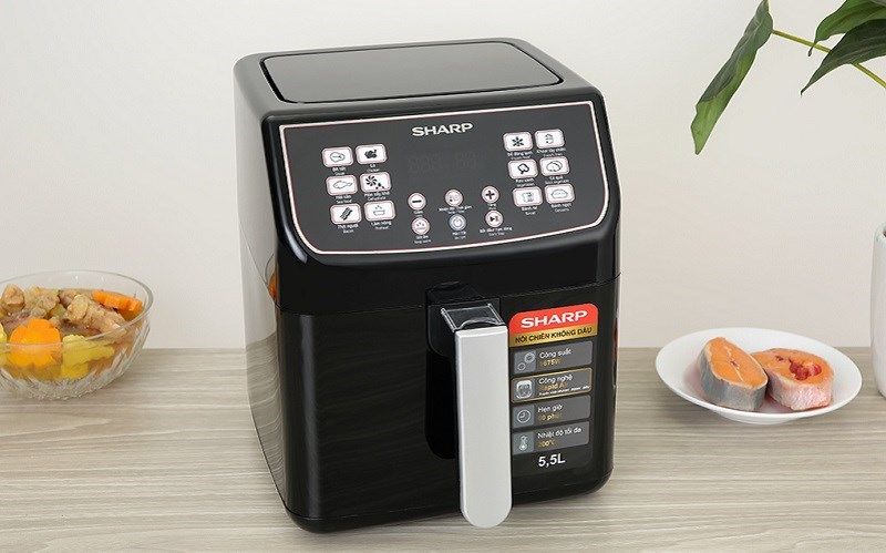 Nồi chi&ecirc;n kh&ocirc;ng dầu n&uacute;t nhấn điện tử