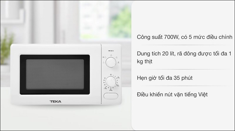 Giới thiệu l&ograve; vi s&oacute;ng TEKA MM 20 A BLANCO 20 l&iacute;t