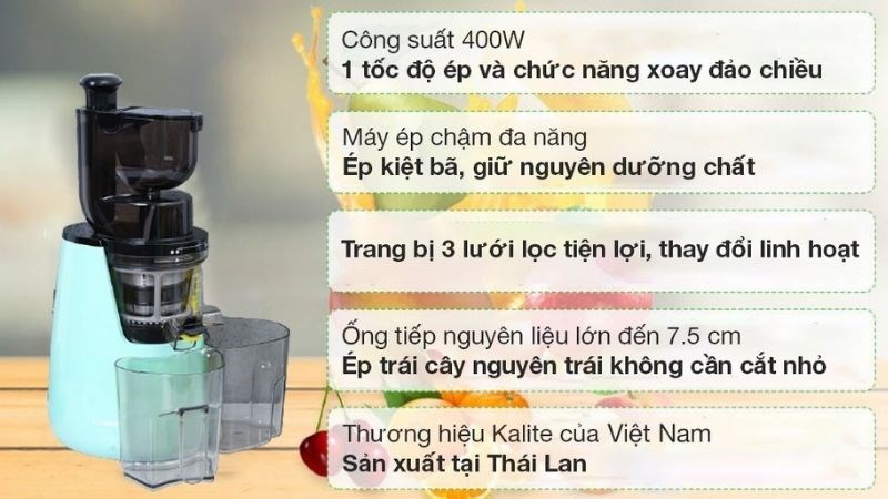 Review máy ép chậm Kalite 598
