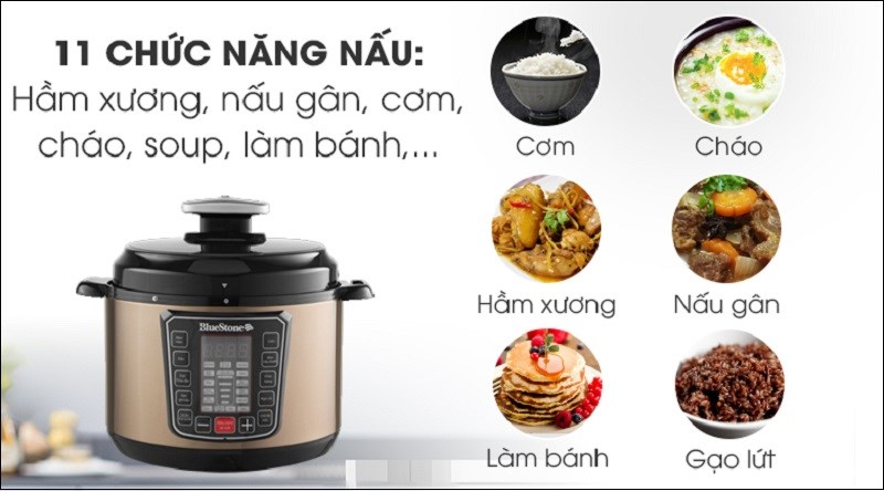 Nồi &aacute;p suất điện Bluestone PCB-5753 5 l&iacute;t