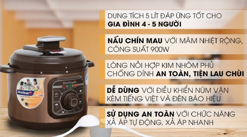 Nồi &aacute;p suất điện Bluestone PCB-5629 5 l&iacute;t