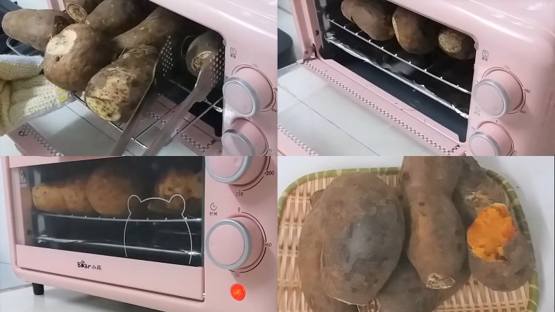 Nướng khoai bằng l&ograve; nướng