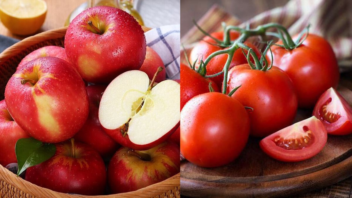 Nguyên liệu làm nước ép táo cà chua
