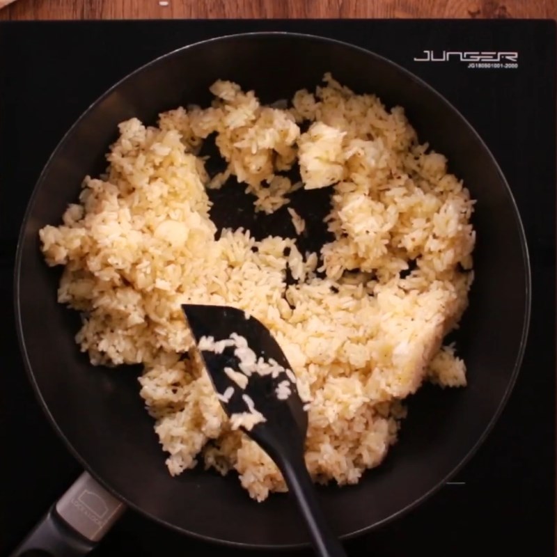 Bước 5 Chiên cơm Cơm chiên hến