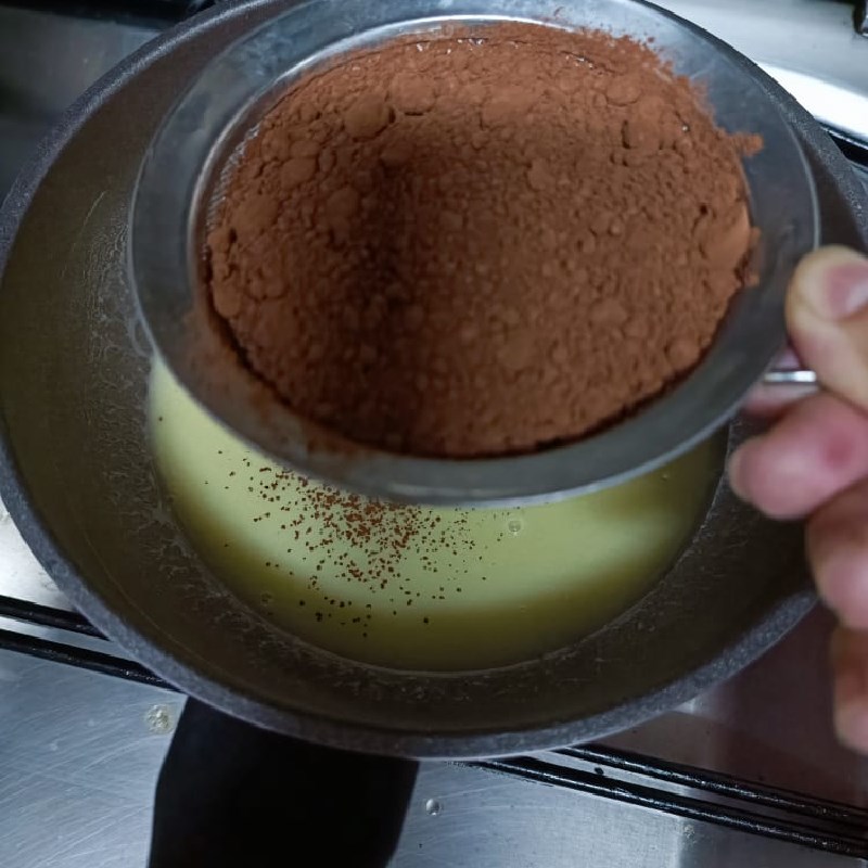 Bước 1 Đun cacao Chocolate Truffle (công thức được chia sẻ từ người dùng)