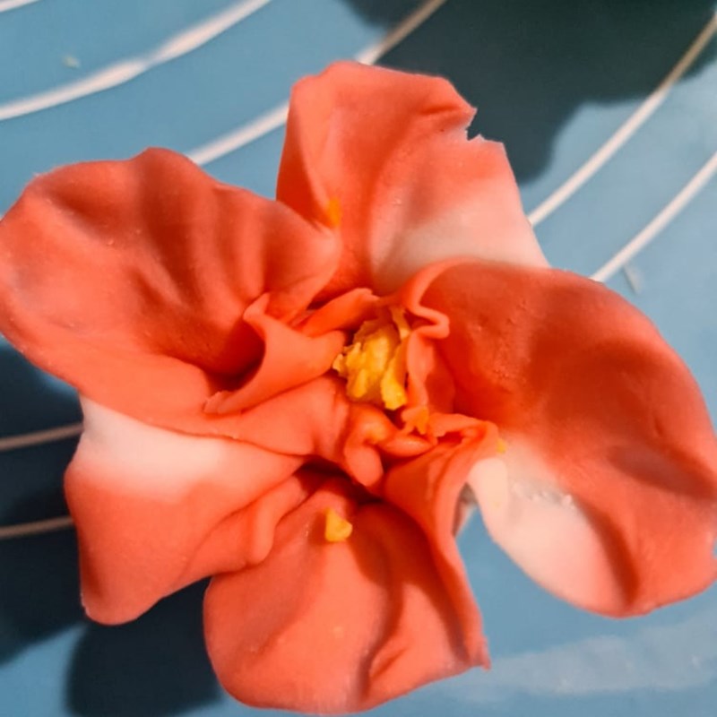 Bước 4 Gói bánh Há cảo thủy tinh hình hoa pha lê