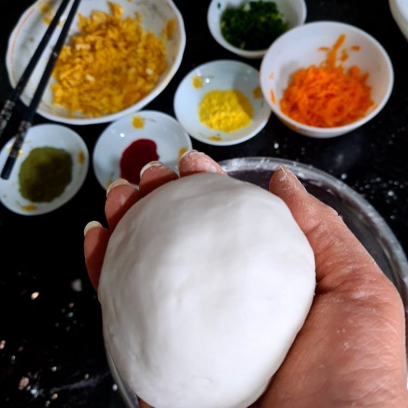 Bước 1 Làm bột bánh Há cảo thủy tinh hình hoa pha lê