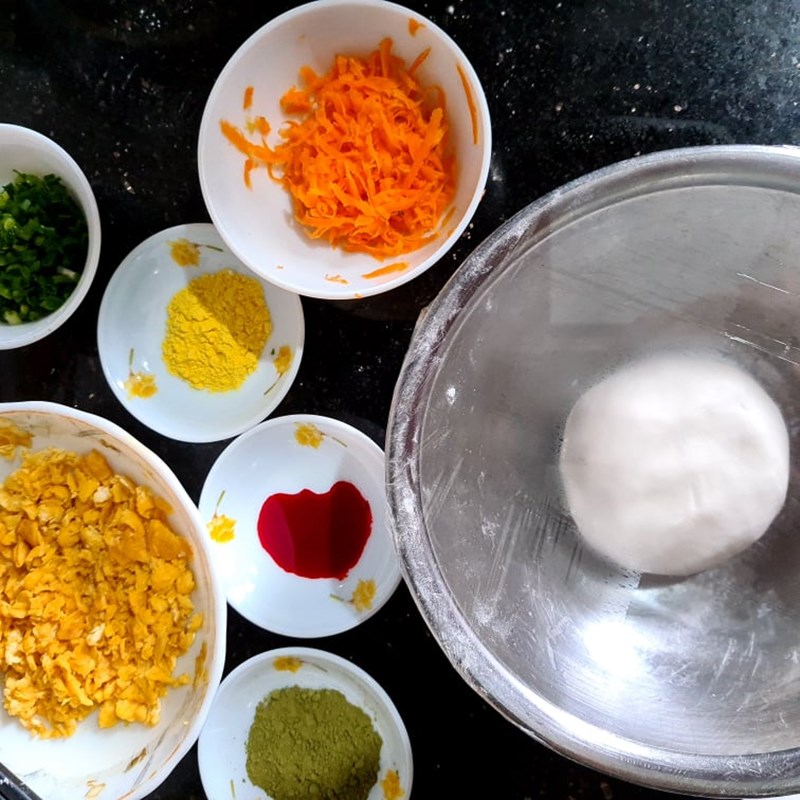 Bước 1 Làm bột bánh Há cảo thủy tinh hình hoa pha lê