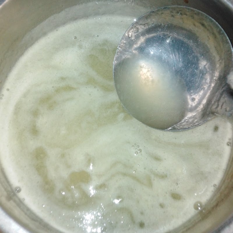 Bước 2 Nấu rau câu với cam sữa Thạch rau câu cam sữa (công thức được chia sẻ từ người dùng)
