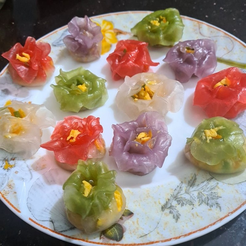 Bước 6 Thành phẩm Há cảo thủy tinh hình hoa pha lê