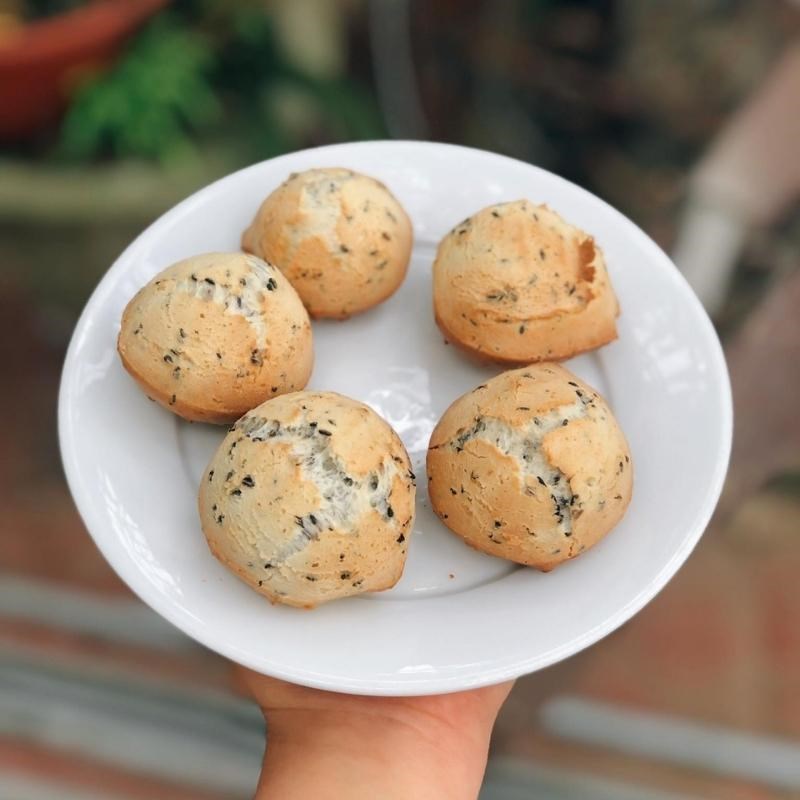 Bước 4 Thành phẩm Bánh mì mè đen Hàn Quốc (công thức được chia sẻ từ người dùng)