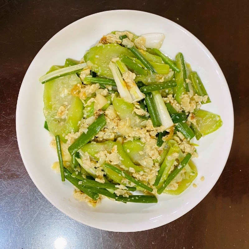 Bước 3 Thành phẩm Mướp xào trứng