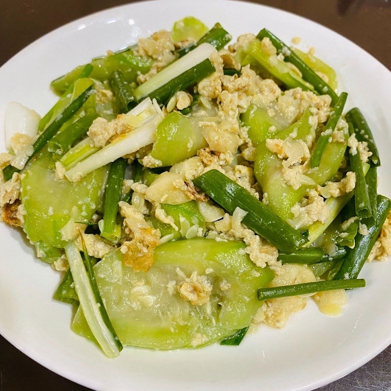 Bước 3 Thành phẩm Mướp xào trứng