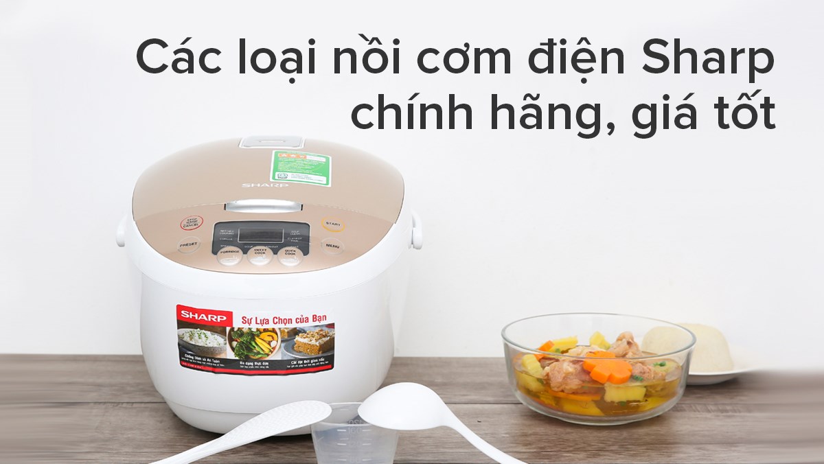 Các loại nồi cơm điện Sharp chính hãng