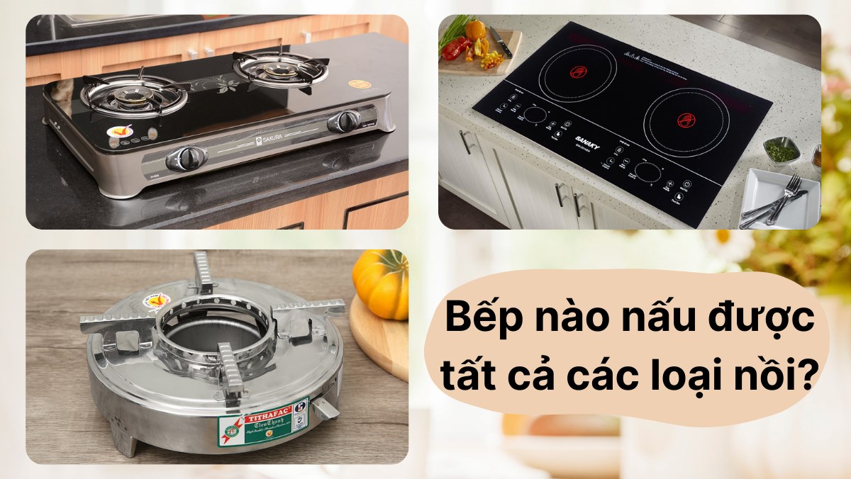Bếp nào nấu được tất cả các loại nồi