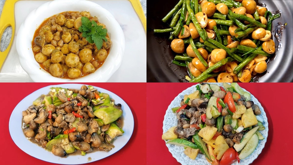 Nấm rơm xào bằng chảo chống dính