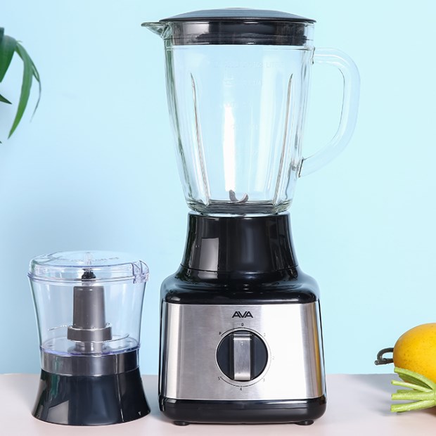 So sánh trang bị xay sinh tố cối vật liệu nhựa cối thủy tinh Ava