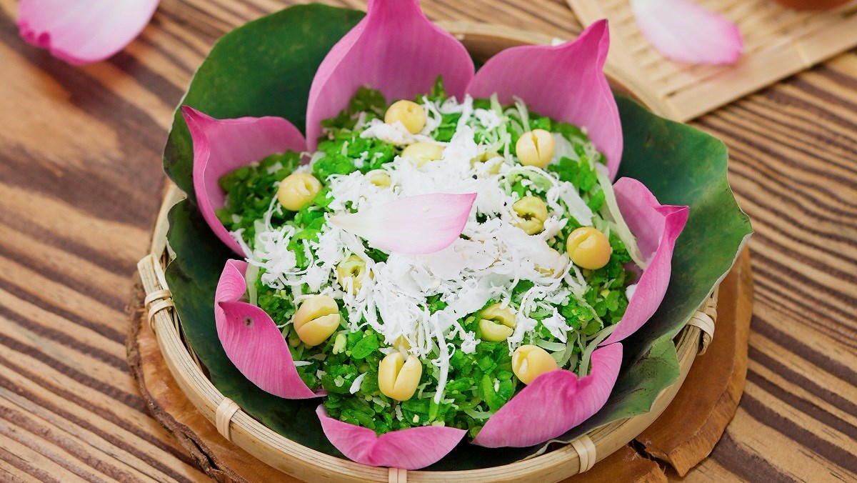 Xôi cốm hạt sen