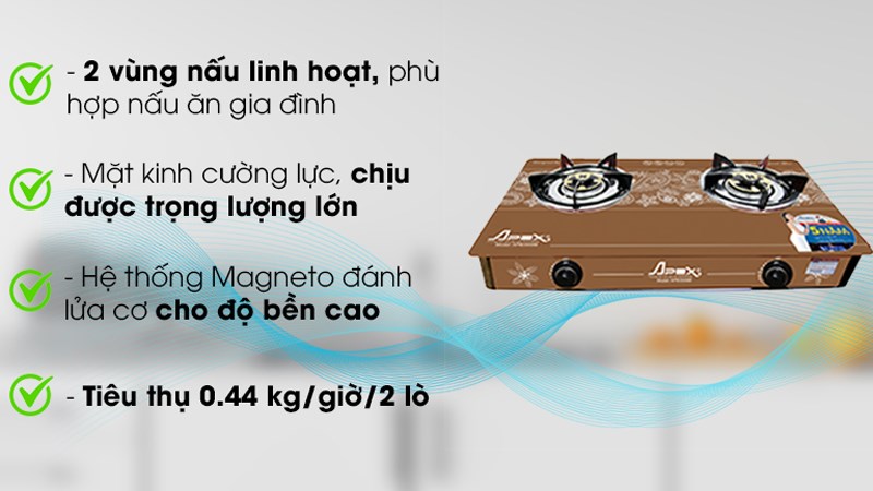 Bếp ga đôi Apex APB3551