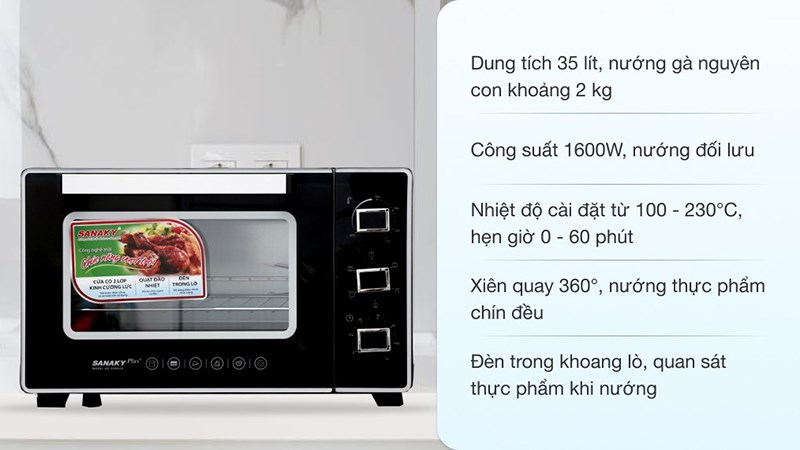 L&ograve; nướng Sanaky VH3599S2D 35 l&iacute;t