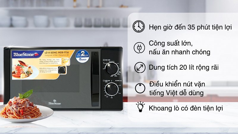 L&ograve; vi s&oacute;ng c&oacute; nướng BlueStone MOB-7716