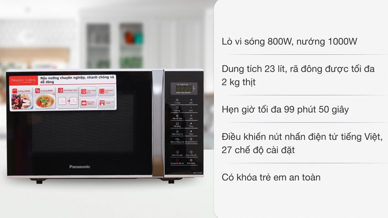 L&ograve; vi s&oacute;ng c&oacute; nướng Panasonic NN-GT35HMYUE