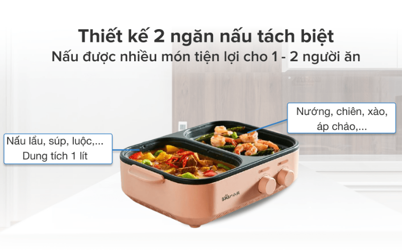 Bếp lẩu nướng đa năng Bear DKL-C12D1