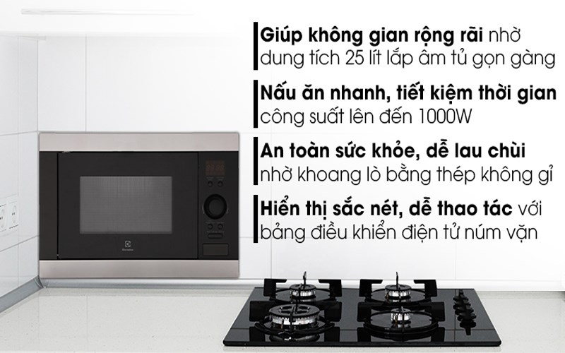 Lò vi sóng có nướng lắp âm Electrolux EMS2540X 25 lít