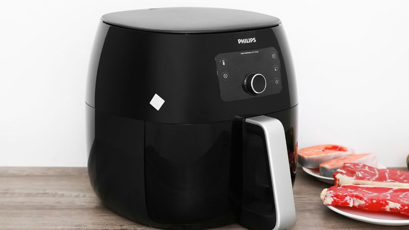 Nồi chi&ecirc;n kh&ocirc;ng dầu Philips n&uacute;t nhấn điện tử