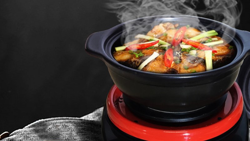 Nồi đất kho cá bằng điện