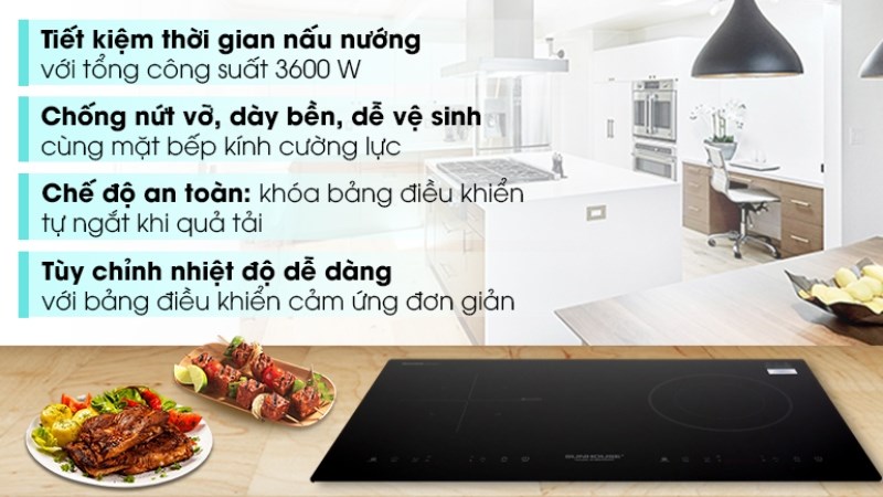 bếp từ hồng ngoại lắp âm Sunhouse SHB9105MT