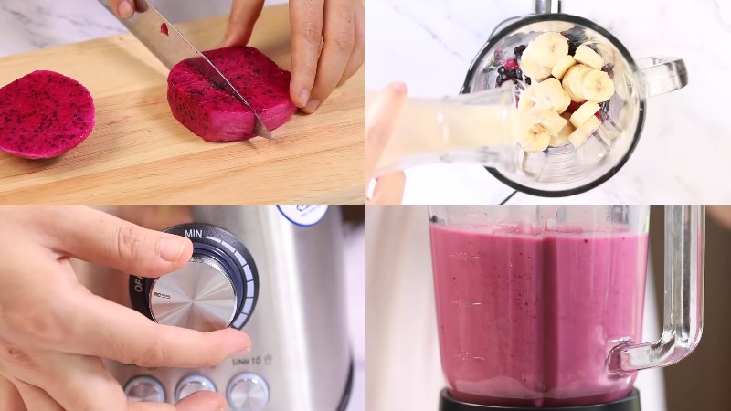 Smoothie bowl thanh long d&acirc;u t&acirc;y