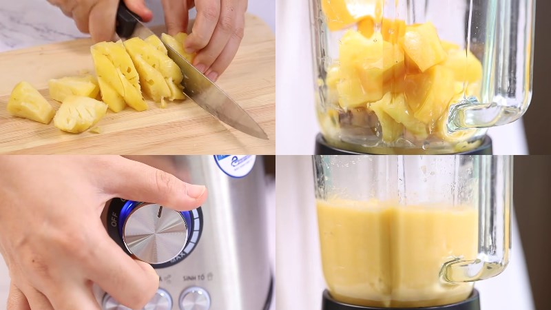 Smoothie bowl xo&agrave;i dừa dứa