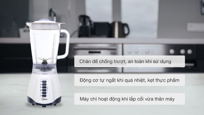 Ưu điểm t&iacute;nh năng của m&aacute;y xay sinh tố Midea MJ-BL50