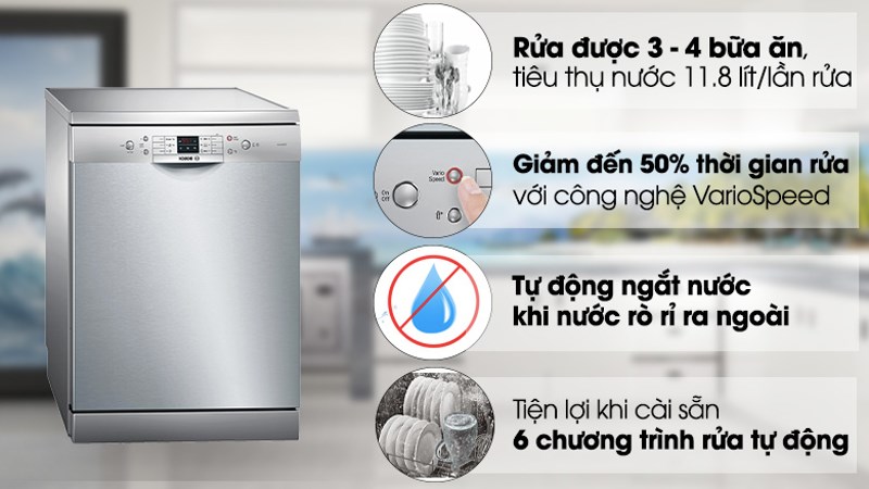 M&aacute;y rửa ch&eacute;n Bosch
