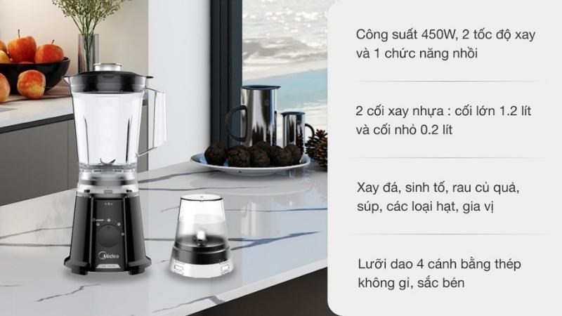 Ưu điểm máy xay sinh tố Midea