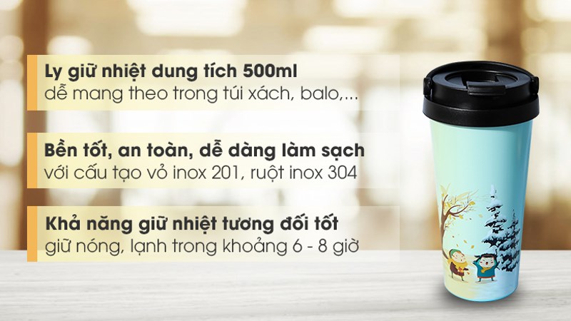 Ly giữ nhiệt inox Delites KS K500B90