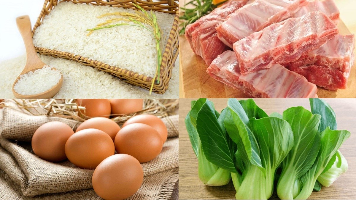 Nguyên liệu món ăn nấu ăn với nồi cơm 2 ngăn đa năng sharp 1.8 lít kn-tc50vn-sl