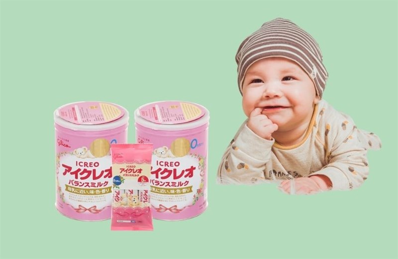 Combo 2 hộp sữa bột Glico Icreo số 0 vị thanh nhạt 800g (0 - 12 tháng)