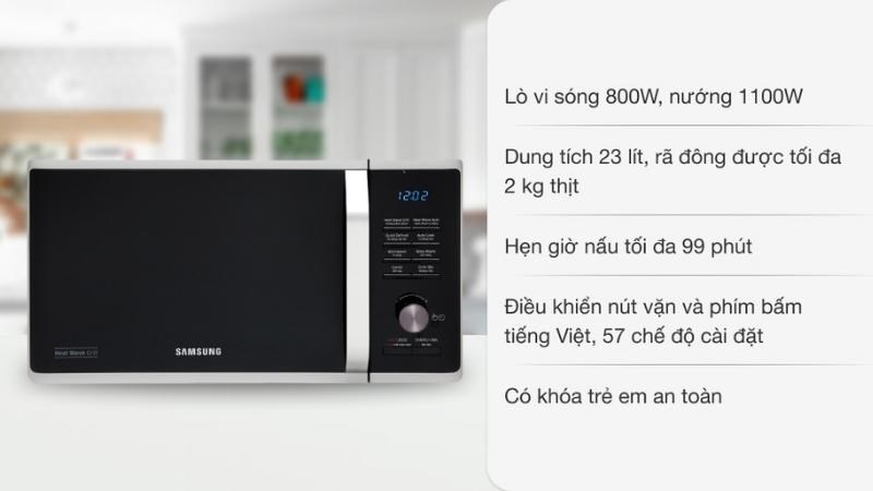 Review l&ograve; vi s&oacute;ng SAMSUNG MG23K3575AS