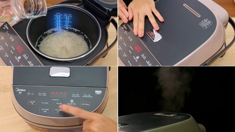 C&aacute;ch sử dụng Nồi cơm điện Midea MB-HS5008