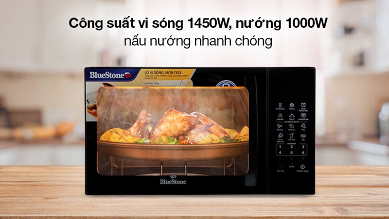 Ưu điểm lò vi sóng Bluestone nút nhấn điện tử