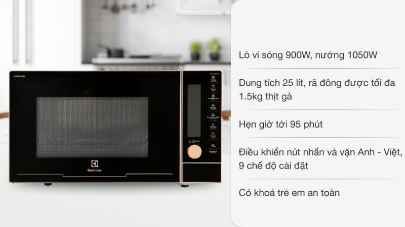 Ưu điểm của lò vi sóng Electrolux nút nhấn điện tử