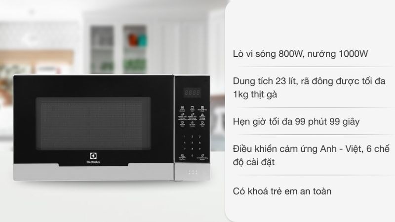 Ưu điểm của lò vi sóng Electrolux cảm ứng