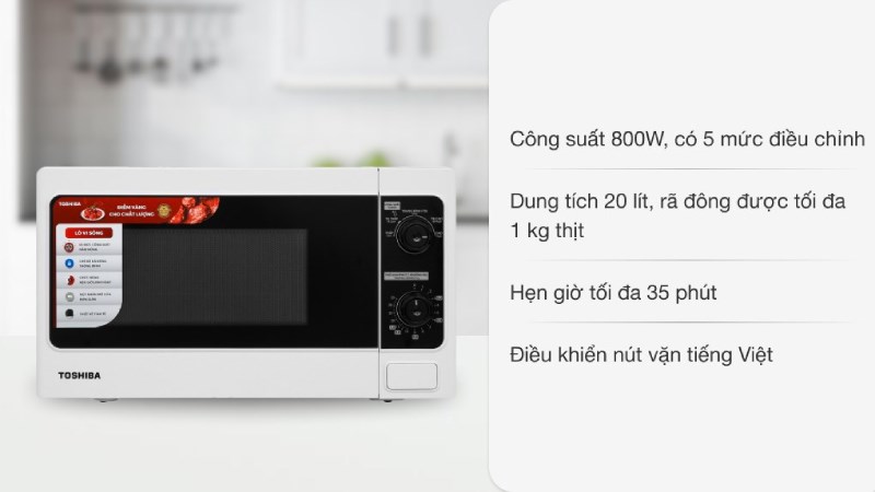 Ưu điểm lò vi sóng Toshiba nút vặn