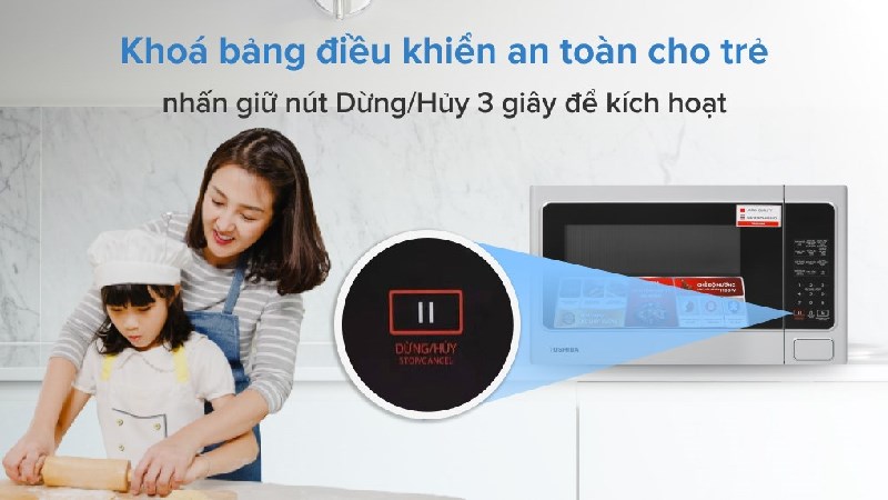 Nhược điểm lò vi sóng Toshiba nút nhấn điện tử