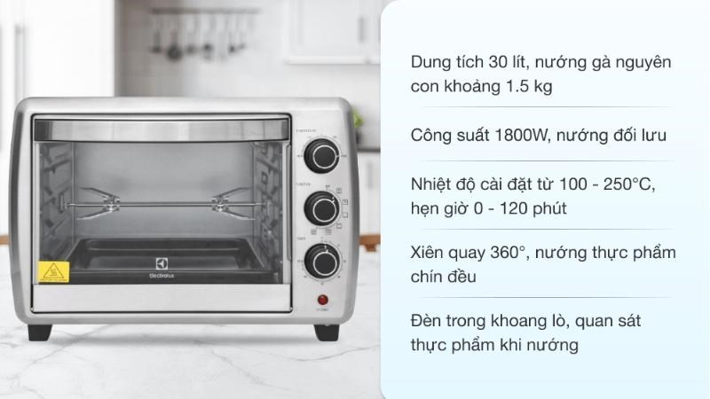 lò nướng Electrolux EOT30MXC 30 lít