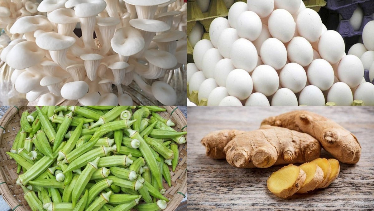Hình nguyên liệu món Nấm sò (nấm bào ngư) xào trứng (Công thức được chia sẻ từ người dùng)
