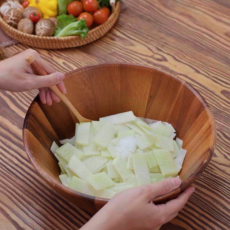 Bước 1 Làm củ cải trắng ngâm chua Mì lạnh Naengmyeon-mul